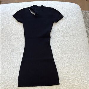 Elegant Black Cut-Out Dress